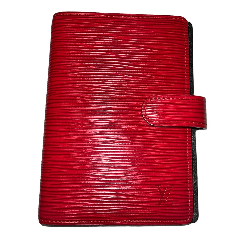 Louis Vuitton Red Epi Small Ring Agenda Cover